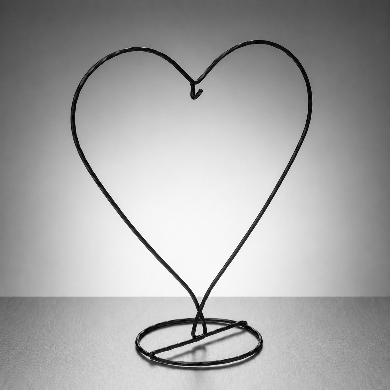 Heart Shaped Display Stand - Black
