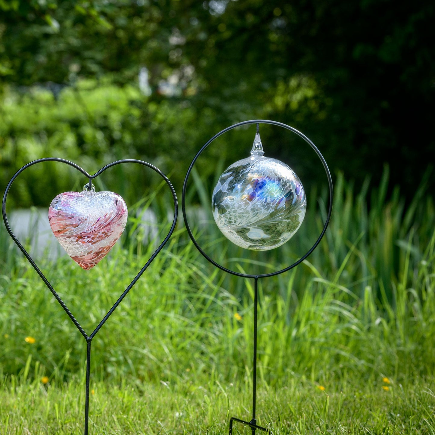 Garden Display Stand - Circular - Sienna Glass