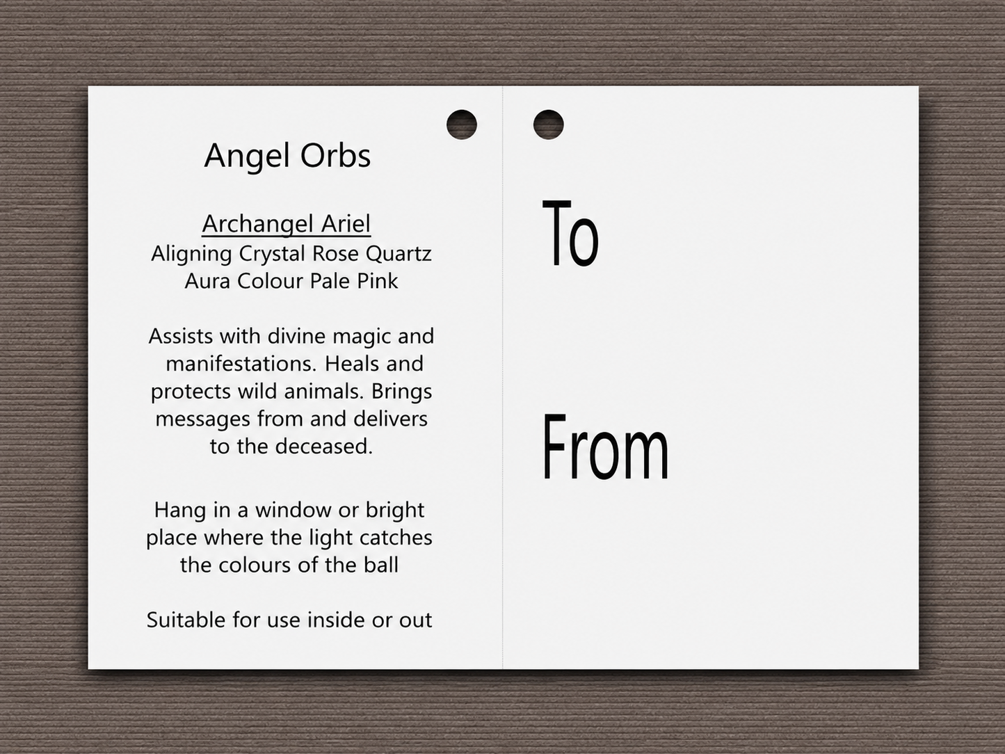 10cm Angel Orb - Archangel Ariel - Rose Quartz
