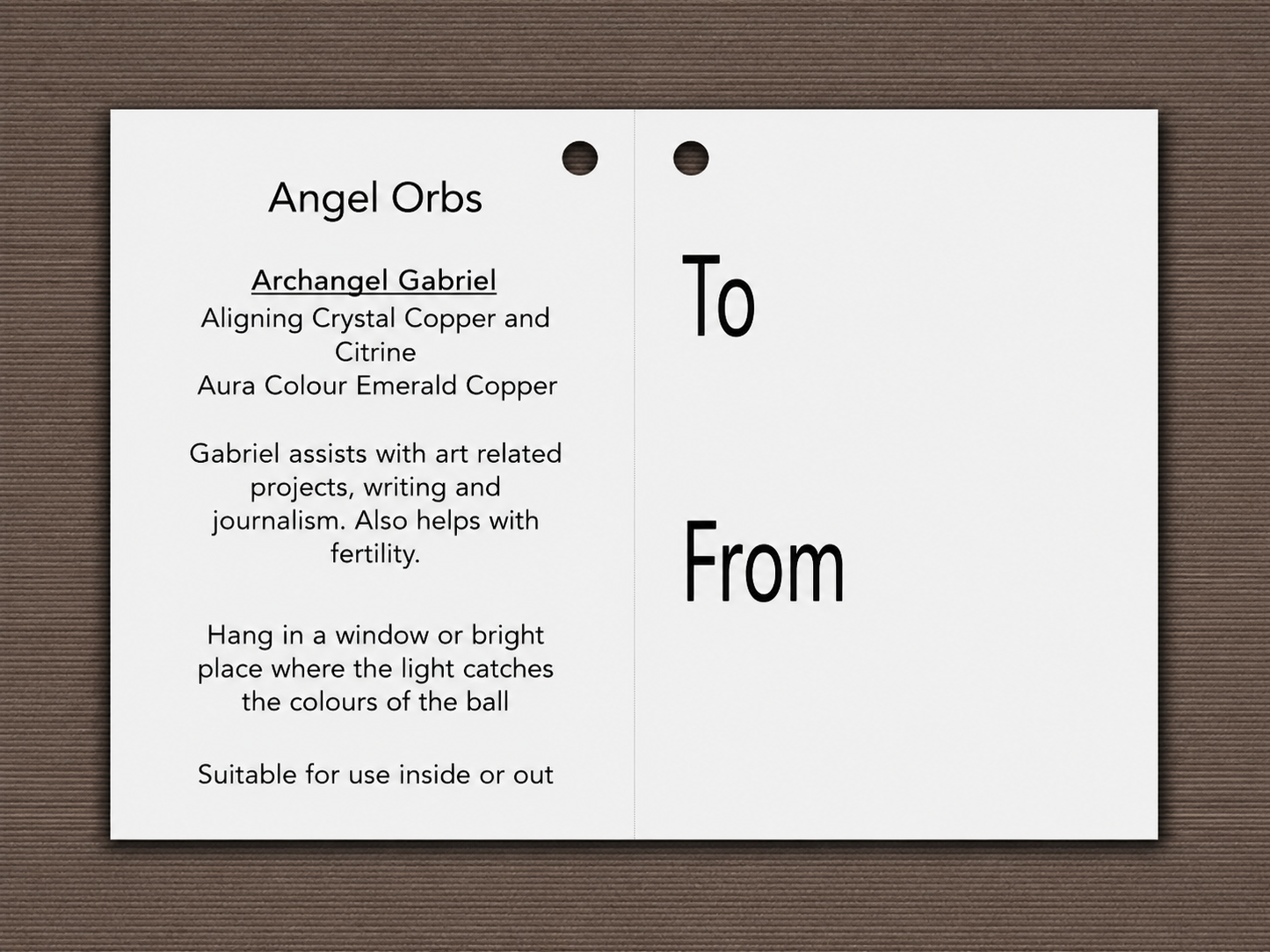10cm Angel Orb - Gabriel / Copper