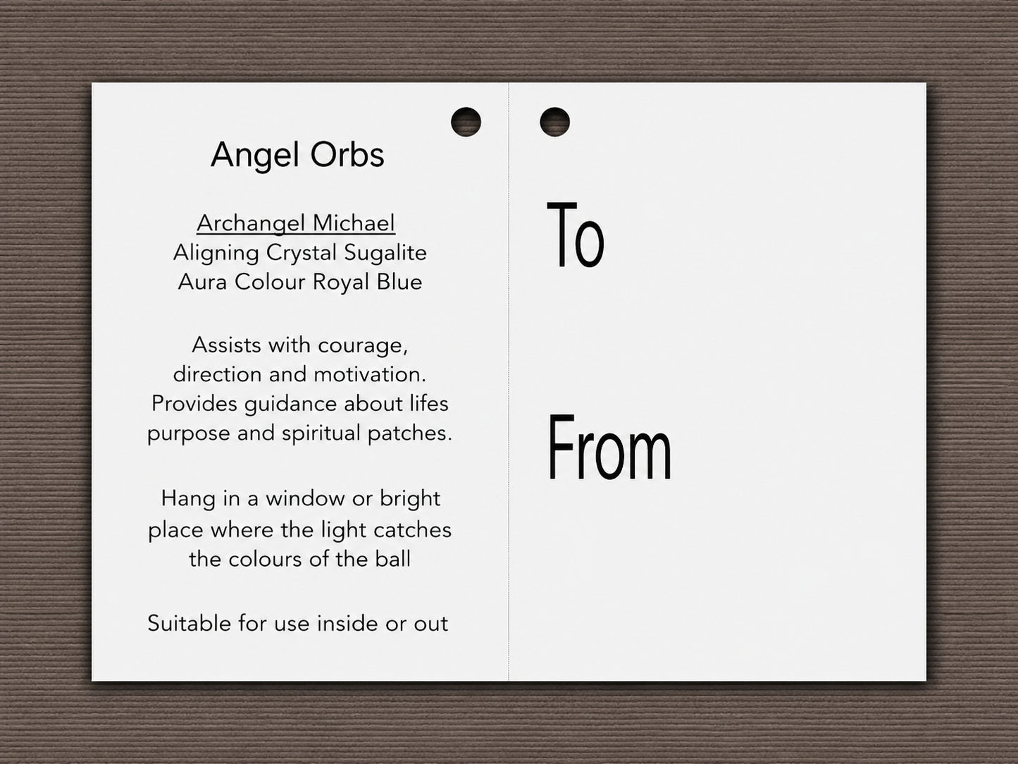 10cm Angel Orb - Michael / Sugalite