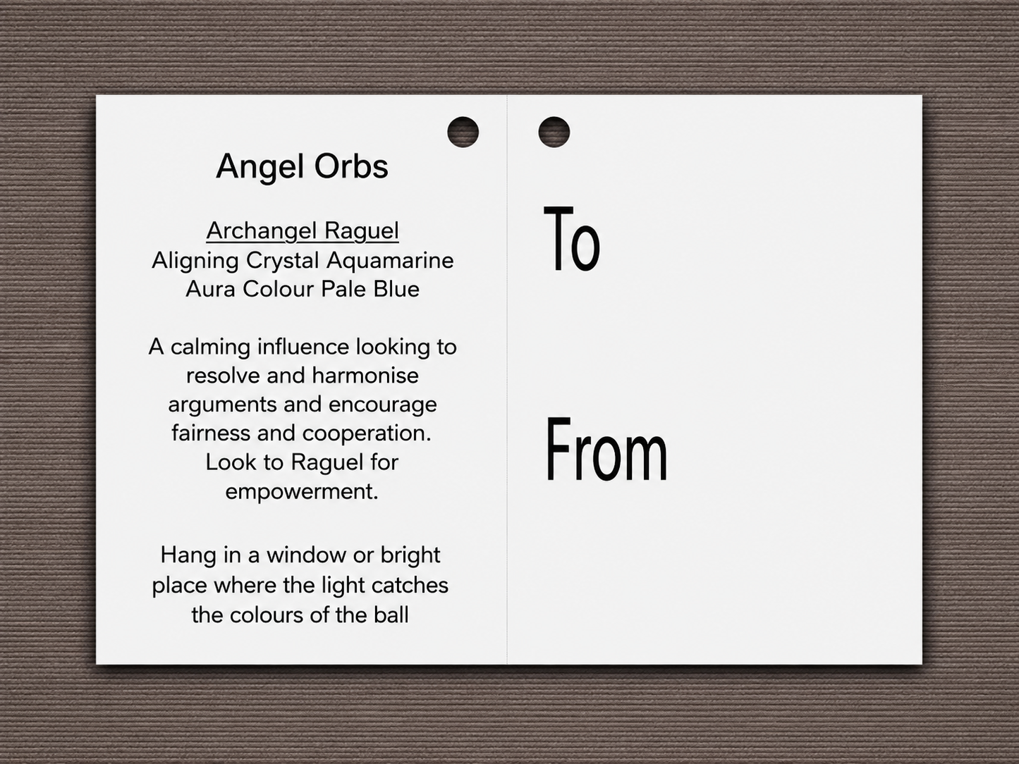 10cm Angel Orb - Raguel/Aquamarine