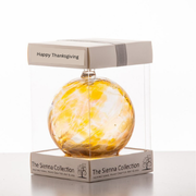 10cm Friendship Ball - Happy Thanksgiving - Sienna Glass