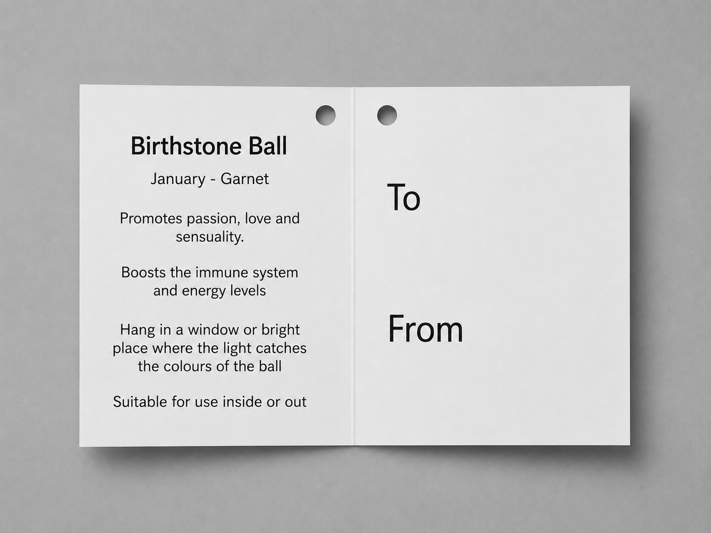 10cm Birthstone Ball - January/Garnet