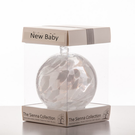 New Baby - 10cm Friendship Ball - Sienna Glass