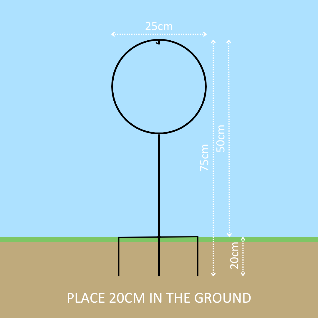 Garden Display Stand - Circular - Sienna Glass