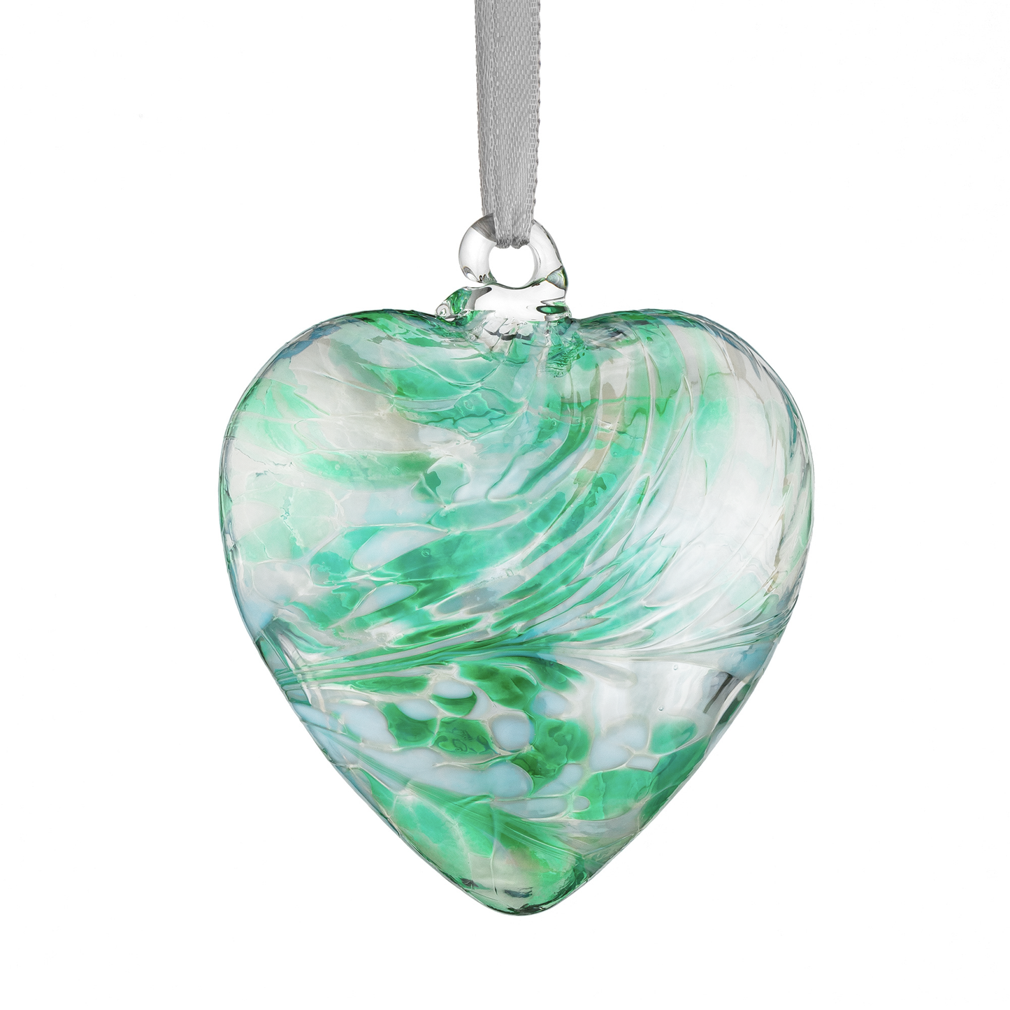 12cm Friendship Heart - Green - NEW! - Sienna Glass