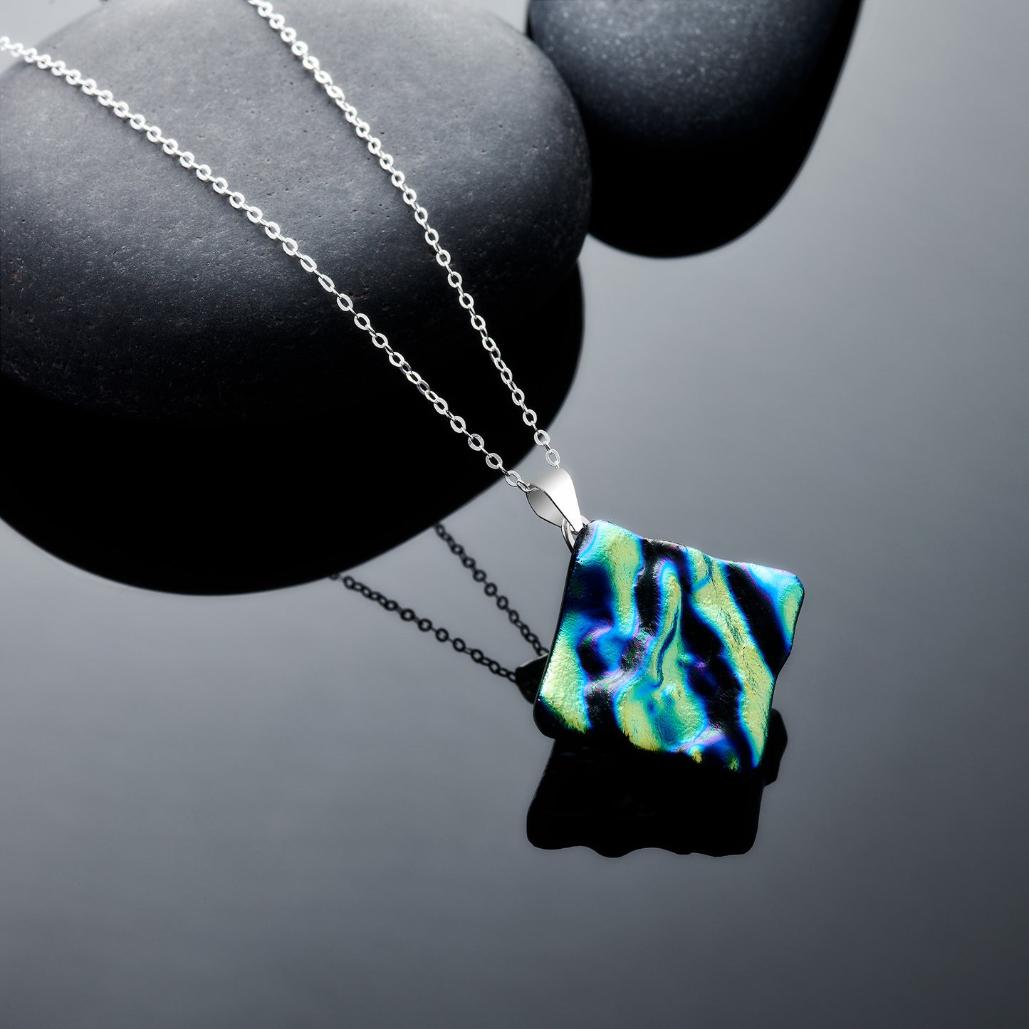 Dichroic Jewellery - Necklace - Rainbow - Sienna Glass