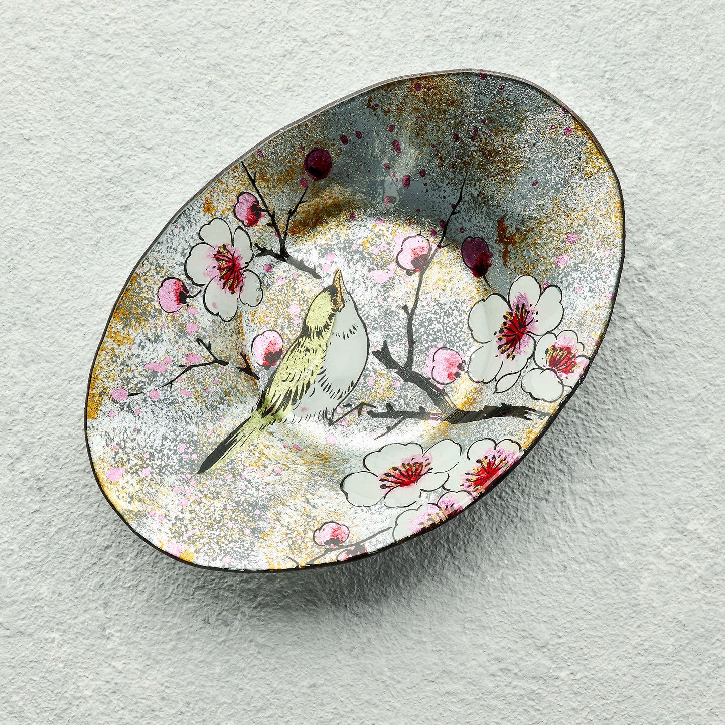 Oval Bowl - Bird Song - Sienna Glass