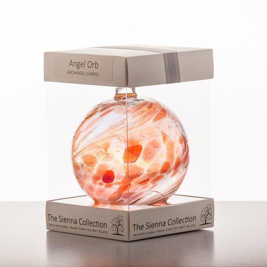 10cm Angel Orb - Gabriel / Copper - Sienna Glass