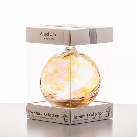 10cm Angel Orb - Uriel / Amber - Sienna Glass