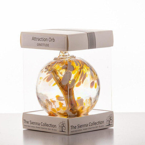 10cm Attraction Orb - Gratitude | Sienna  Glass 