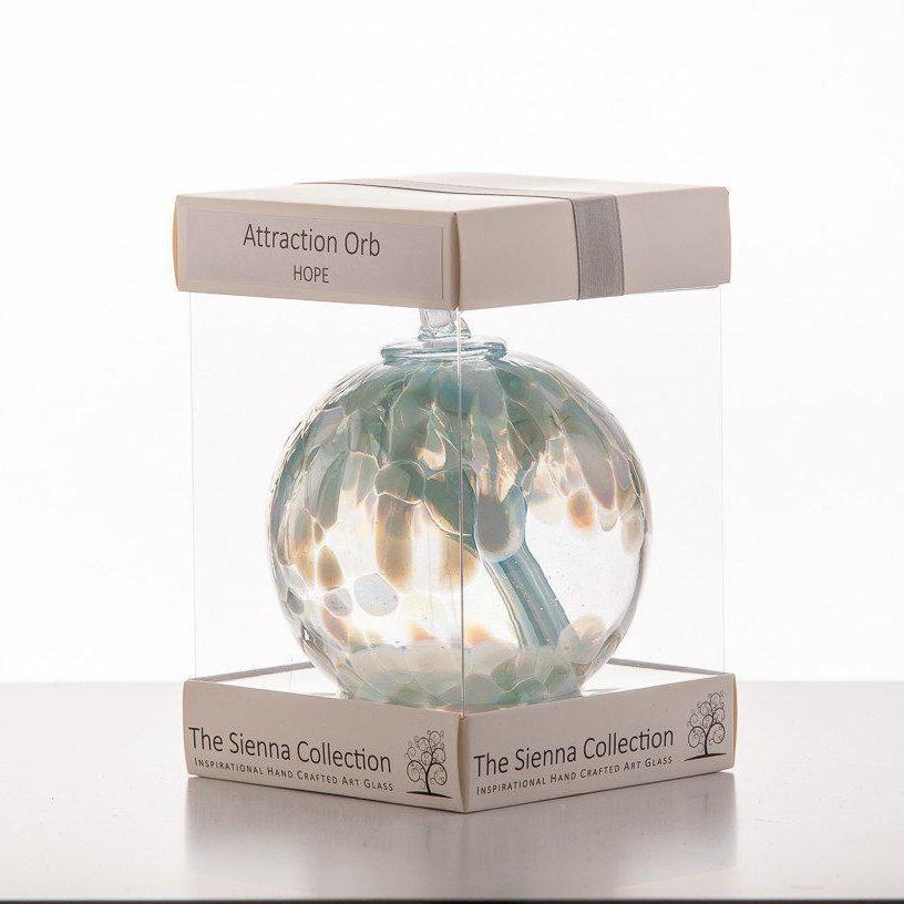 10cm Attraction Orb - Hope - Sienna Glass