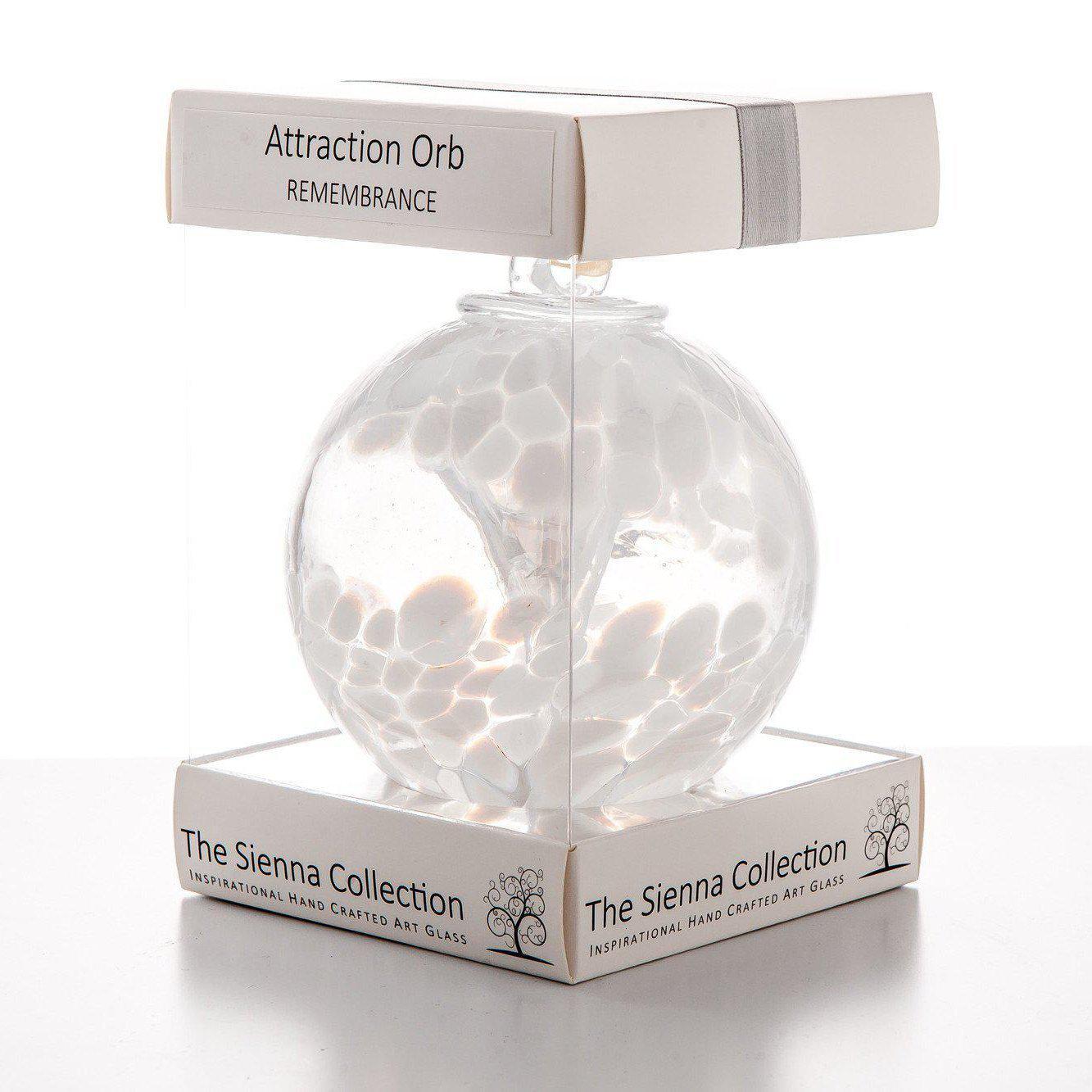 10cm Attraction Orb - Remembrance - Sienna Glass