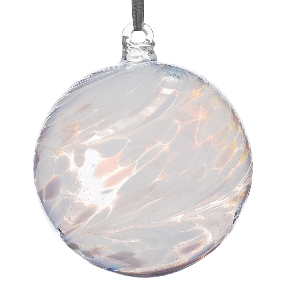 10cm Friendship Ball - Diamond - Sienna Glass