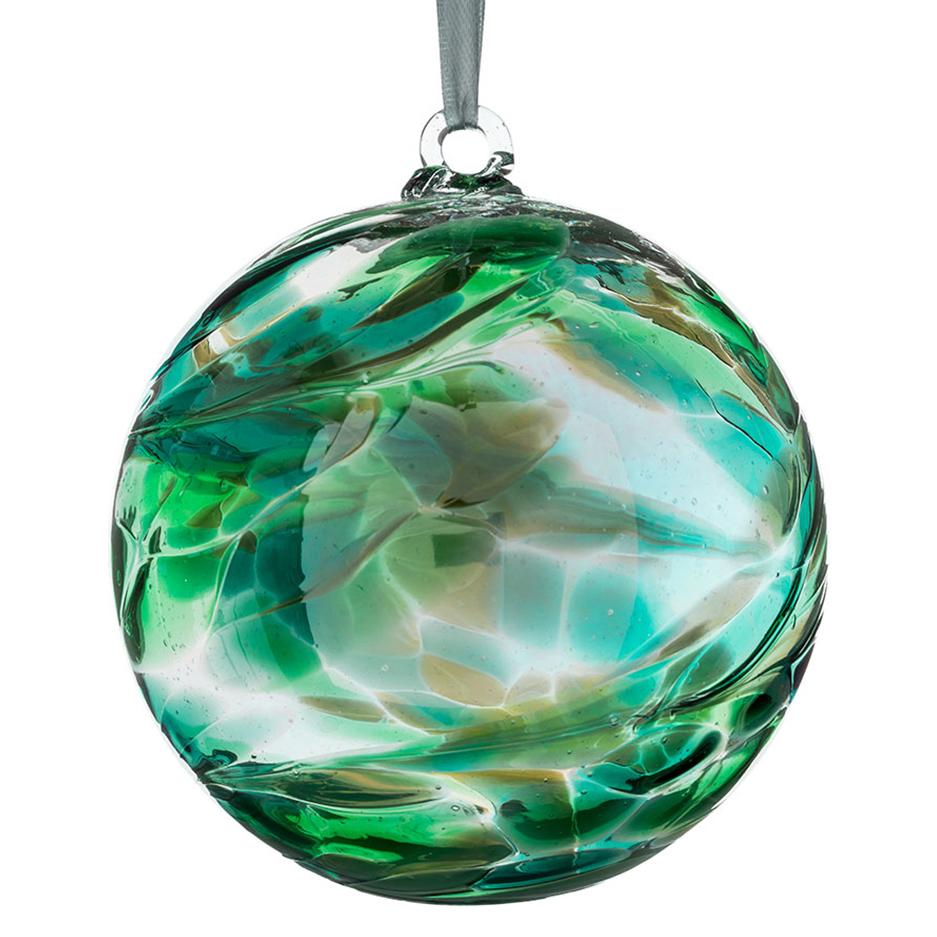10cm Friendship Ball - Emerald - Sienna Glass