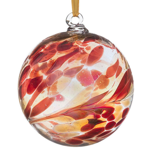 10cm Friendship Ball - Garnet - Sienna Glass
