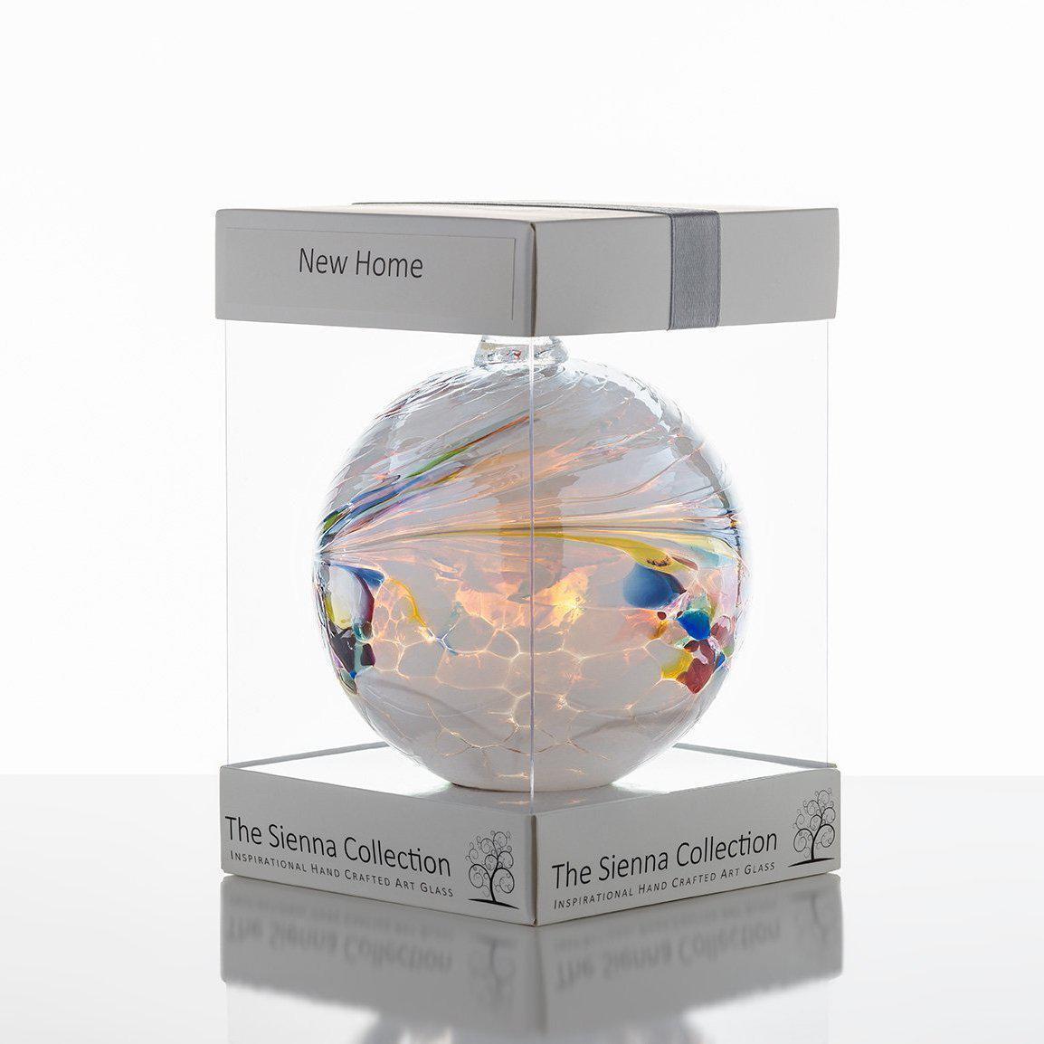 10cm Friendship Ball - New Home - Sienna Glass