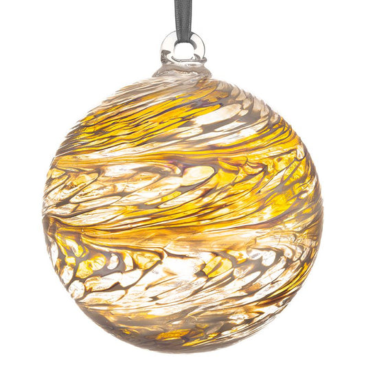 10cm Friendship Ball - Pastel Gold - Sienna Glass