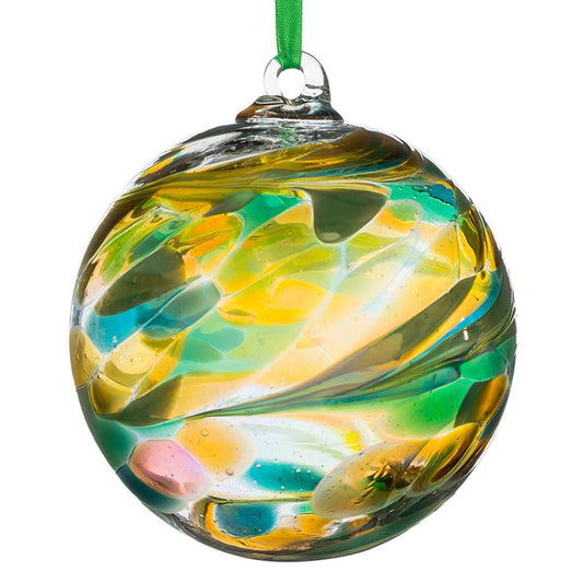 10cm Friendship Ball - Peridot - Sienna Glass