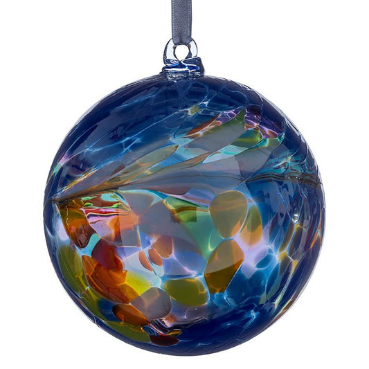 10cm Friendship Ball - Primary Blue - Sienna Glass