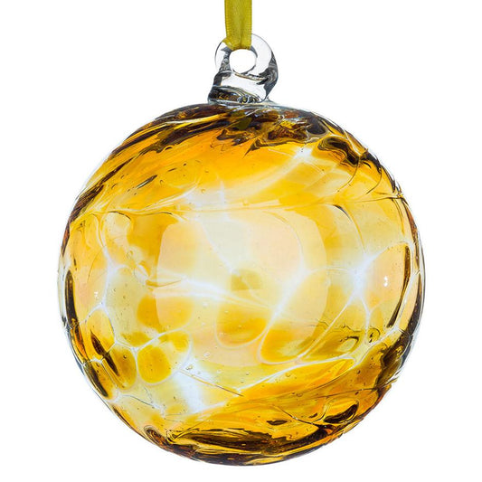 10cm Friendship Ball - Topaz - Sienna Glass