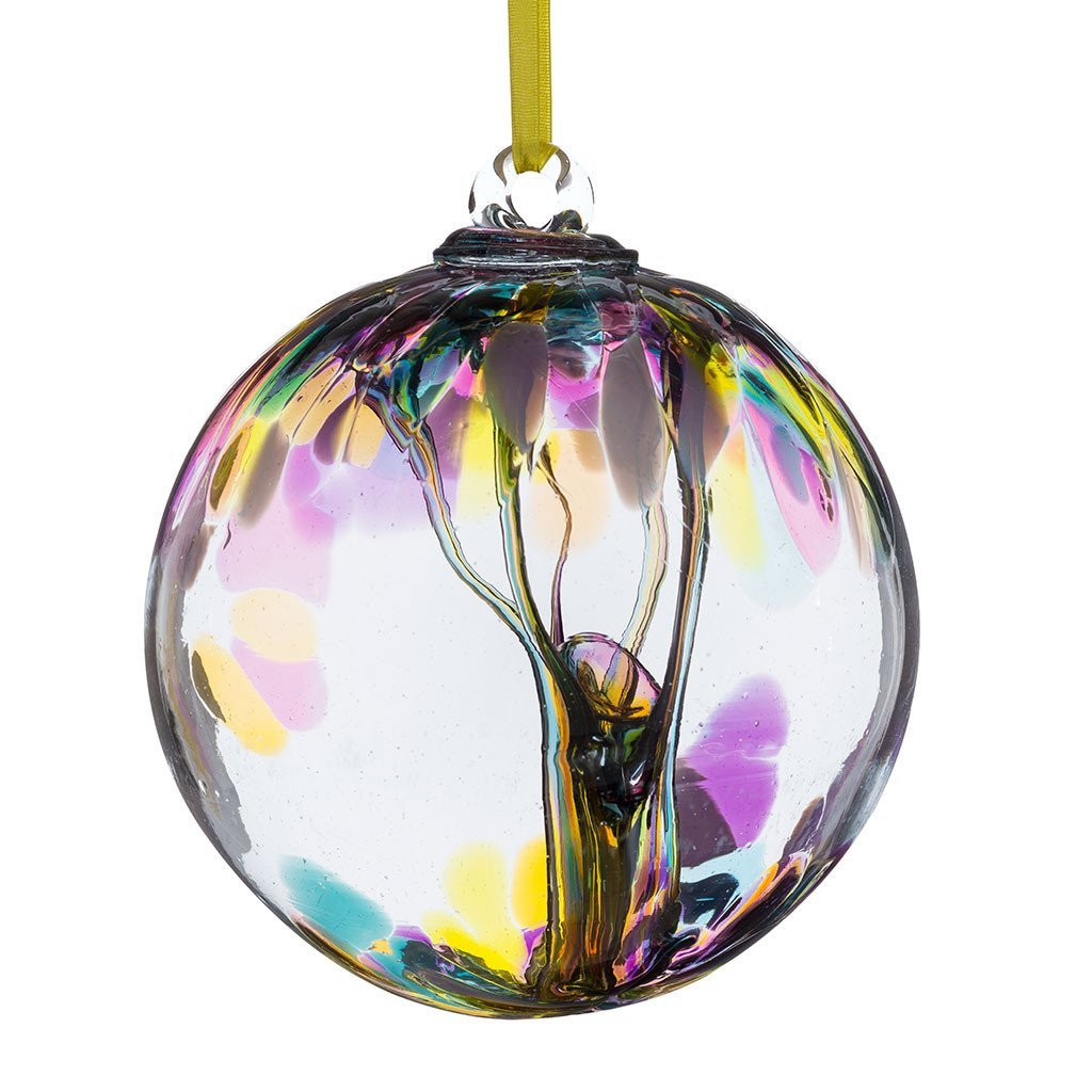 10cm Spirit Ball - Multicoloured Pink - Sienna Glass
