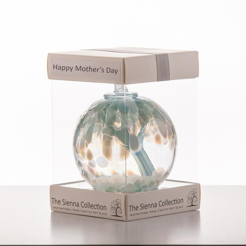 Mother's Day 10cm Spirit Ball - Pastel Blue - Sienna Glass