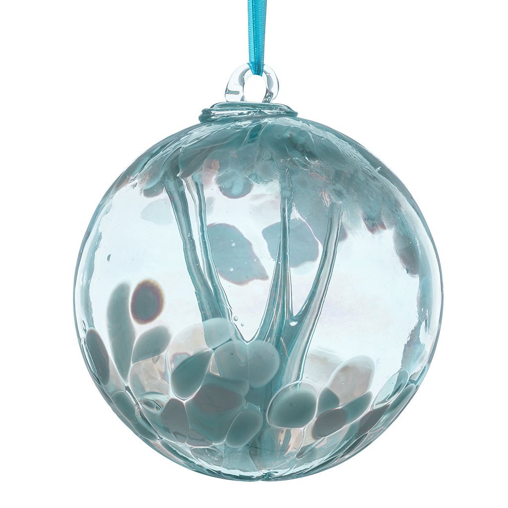 10cm Spirit Ball - Pastel Blue - Sienna Glass