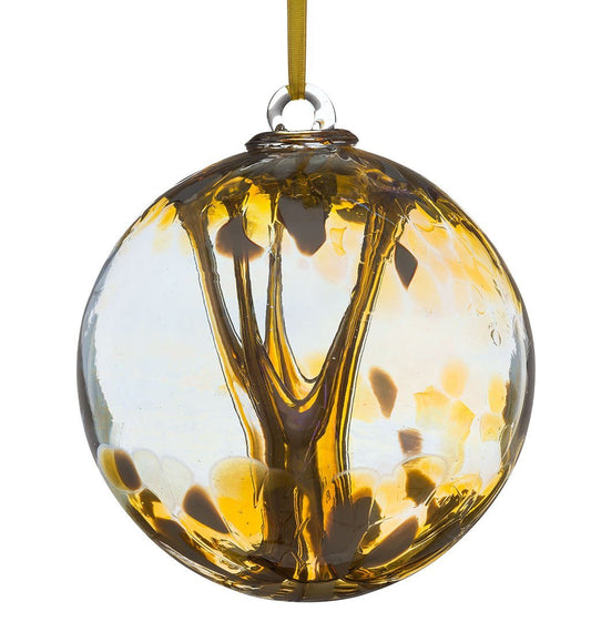 10cm Spirit Ball - Pastel Gold - Sienna Glass