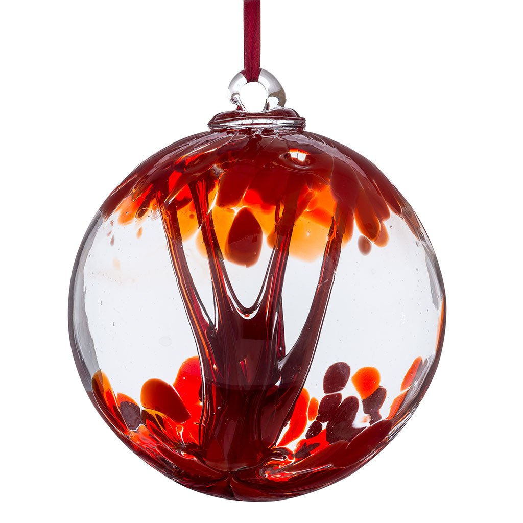 10cm Spirit Ball -Red - Sienna Glass