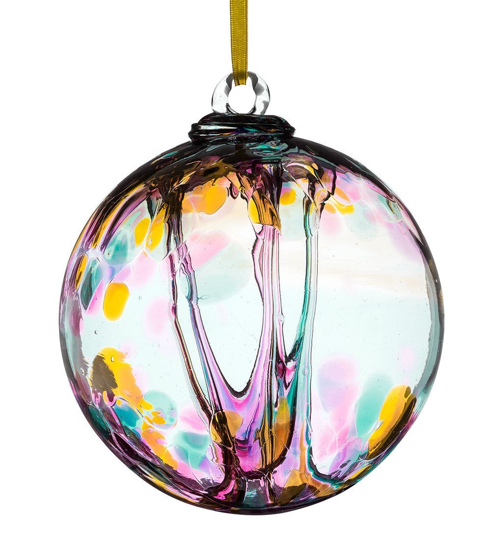15cm Spirit Ball - Multicoloured Turquoise - Sienna Glass