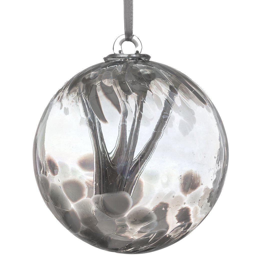 15cm Spirit Ball - Pastel Silver - Sienna Glass
