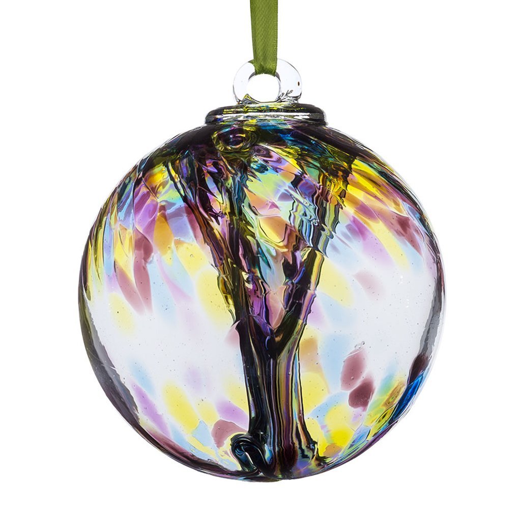 15cm Spirit Ball - Purple, Green & Blue - Sienna Glass