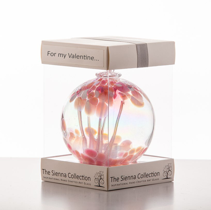 Valentine's Day Gift 10cm Spirit Ball - Pastel Pink - Sienna Glass