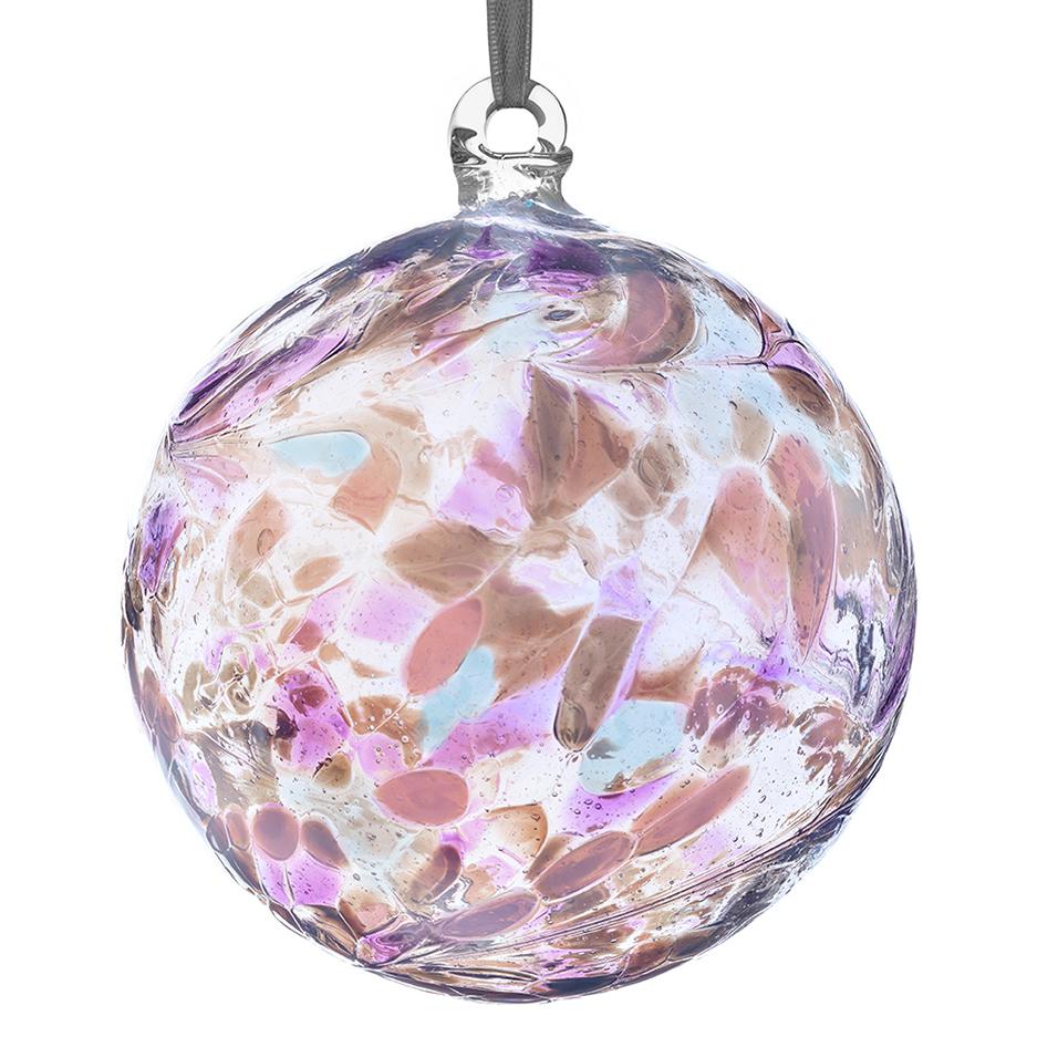 10cm Friendship Ball - Pearl - Sienna Glass