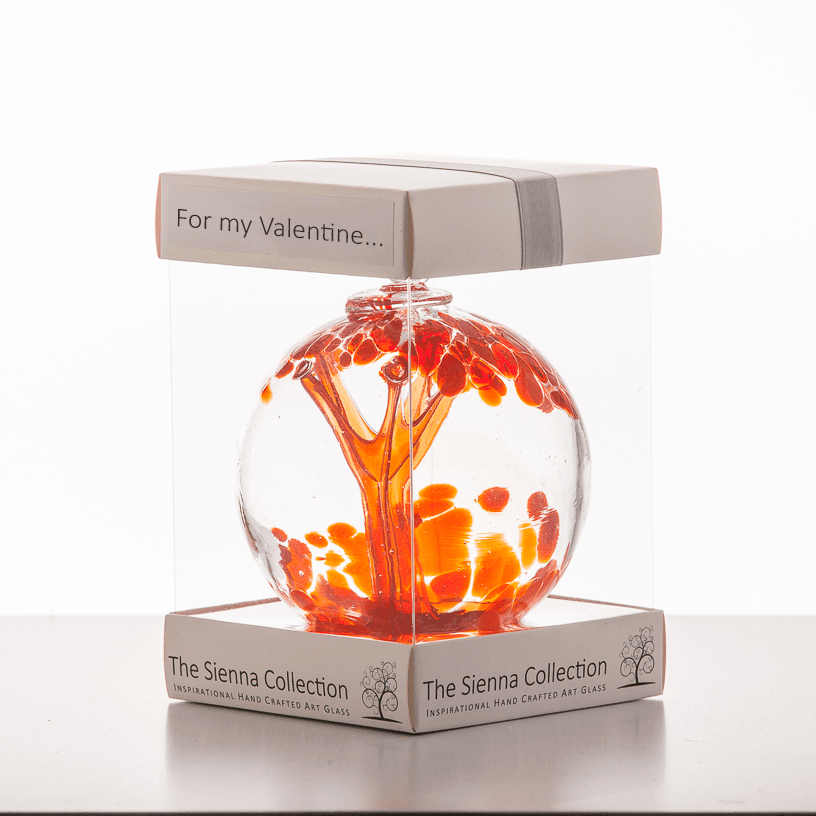 Valentine's Day Gift 10cm Spirit Ball - Red - Sienna Glass