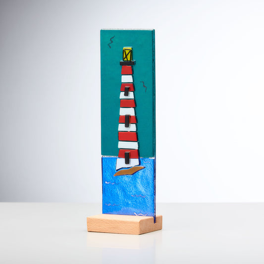 Standing Decorative Lighthouse Plaque - Sienna Glass