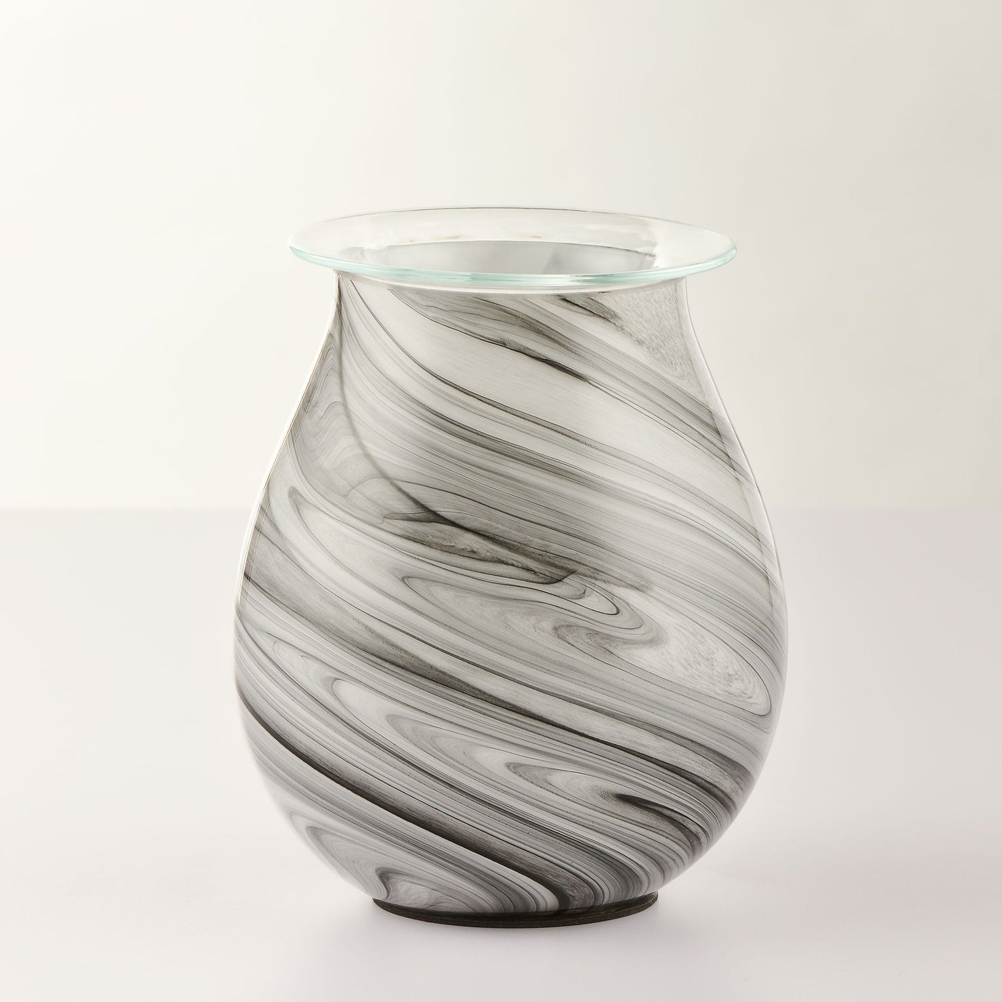 Wax Melt Warmer - Black & White - Sienna Glass