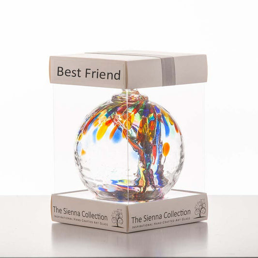 10cm Spirit Ball - Best Friend - Multicoloured - Sienna Glass
