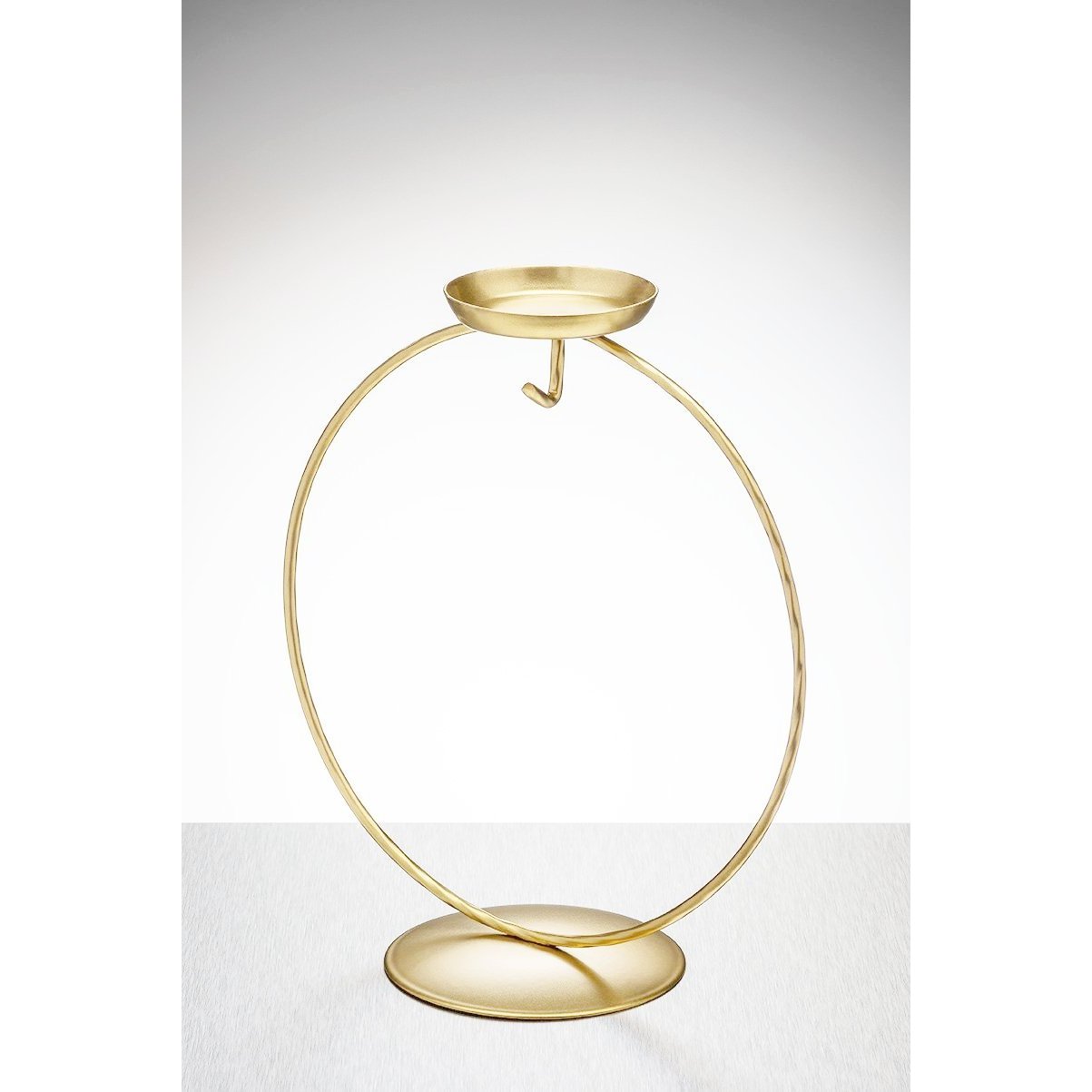 Display Stand - Circular Tea Light - Gold - Sienna Glass