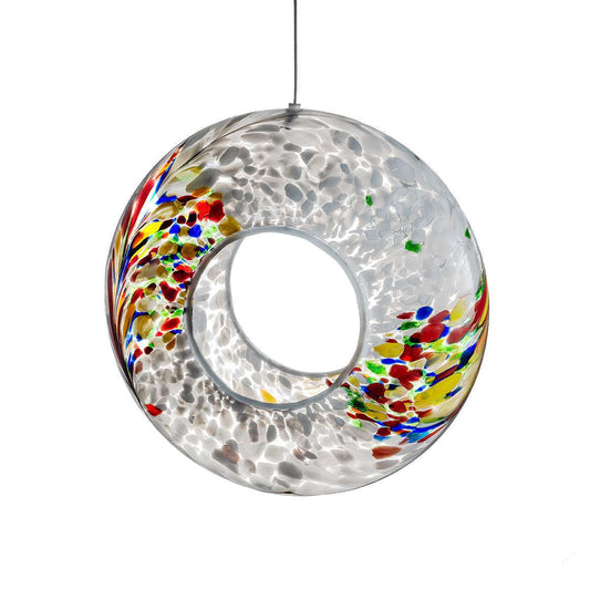 Hanging Bird Feeder - White - Sienna Glass