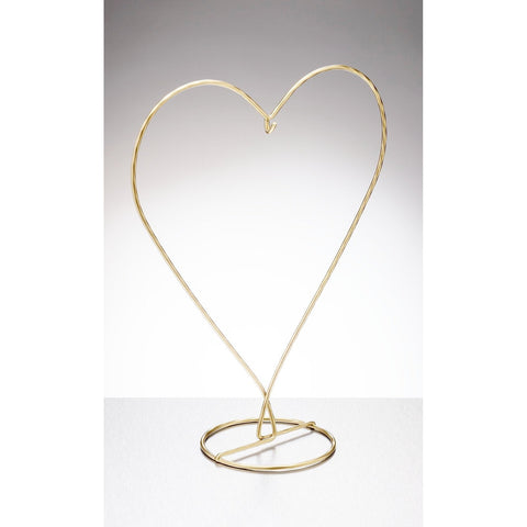 Heart Shaped Display Stand - Gold | Sienna  Glass 