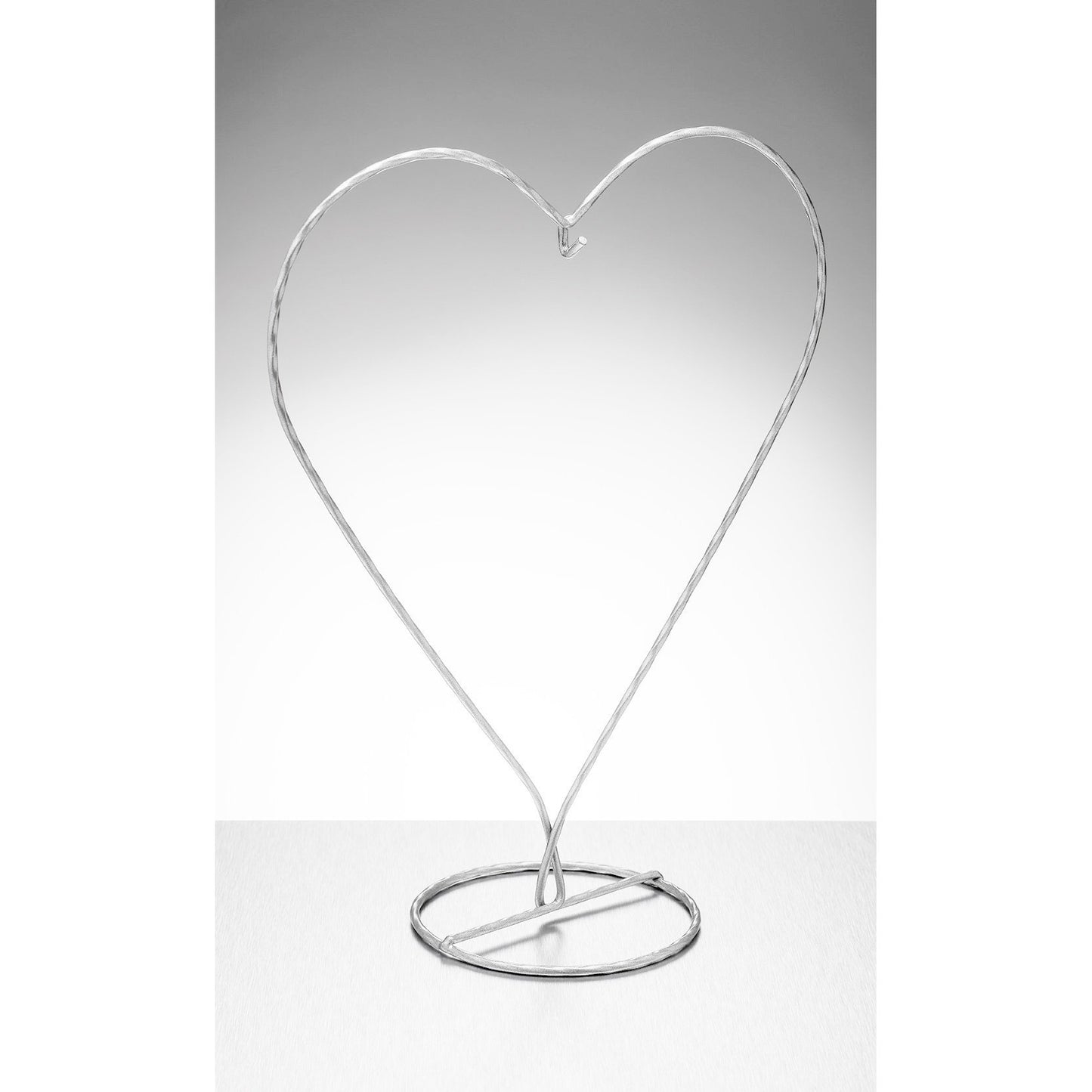 Heart Shaped Display Stand - Silver - Sienna Glass