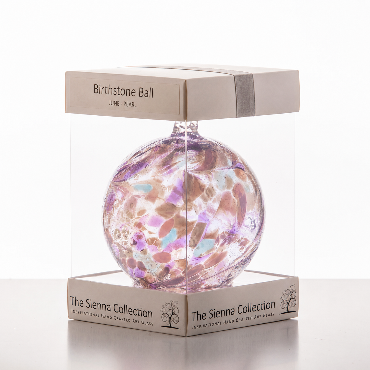 10cm Birthstone Ball - June/Pearl