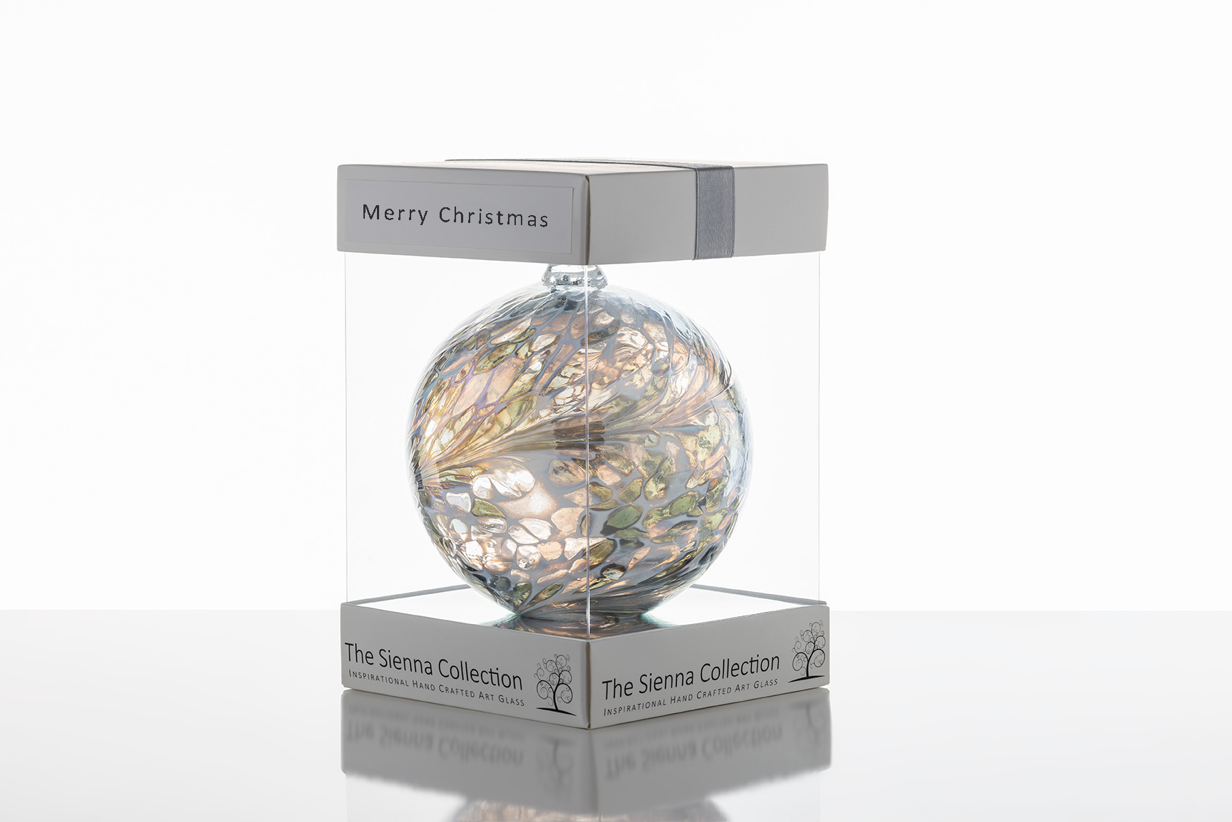 10cm Friendship Ball - Christmas Ball - Pastel Silver