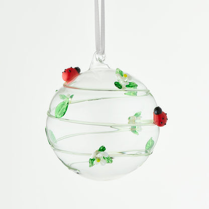 10cm Glass Globe - Wildlife Collection - Ladybird
