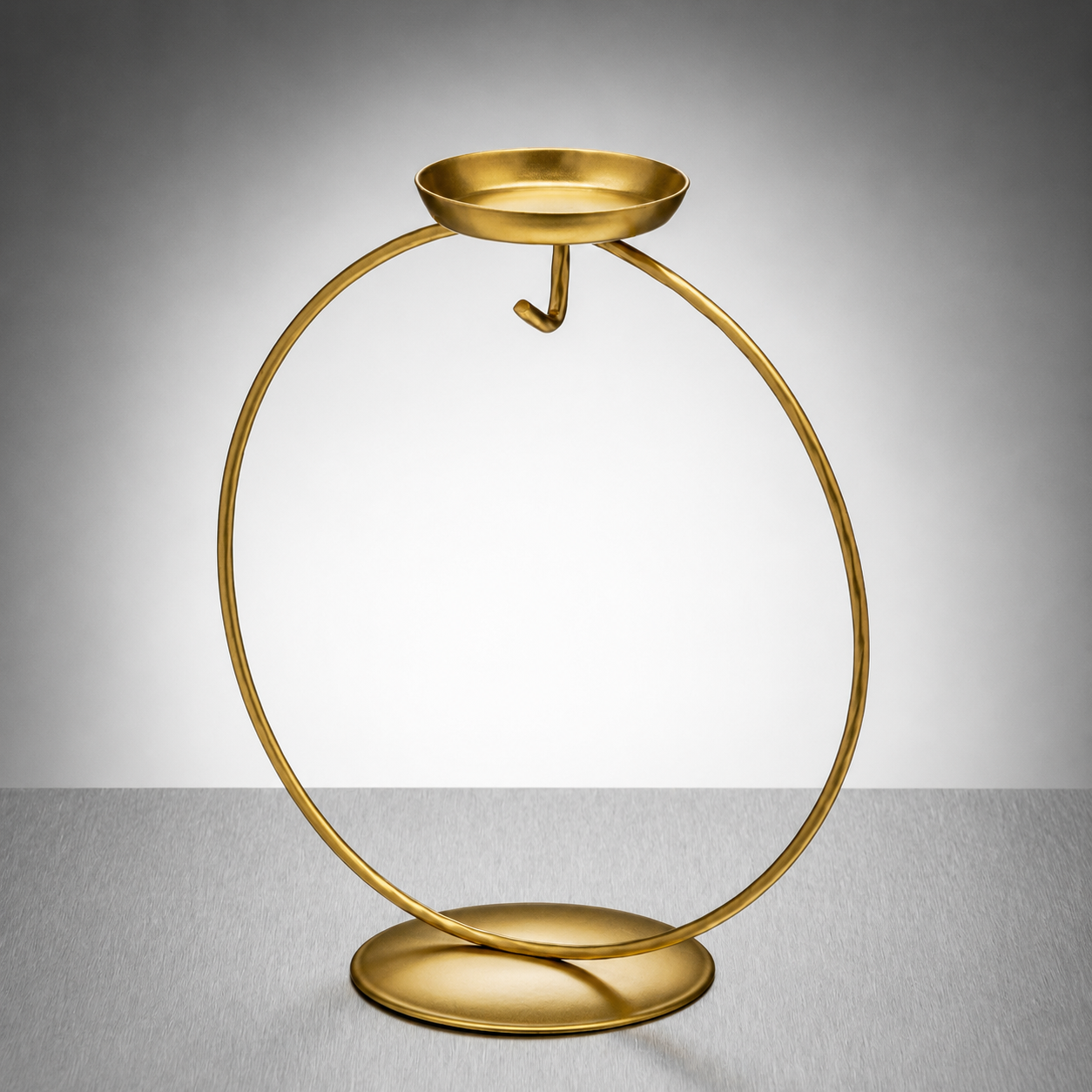 Display Stand - Circular Tea Light - Gold