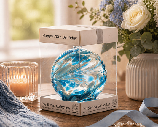 10cm Friendship Ball - Happy 70th Birthday