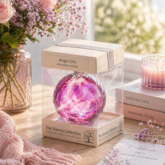 10cm Angel Orb - Jeremiel / Amethyst